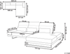 Beliani 'IKAST' Ecksofa, Stoff cremeweiß, rechtsseitig, 320 x 214 x 105 cm Bild 2