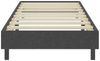 vidaXL Boxspring-Bettgestell Grau Stoff 90x200 cm Bild 4