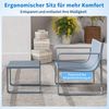 2-teiliges Gartenmöbel Set aus PP Wetterfestes Balkonset Gartensessel mit Tisch Balkonmöbel Bild 5