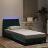 vidaXL Bettgestell mit LED ohne Matratze "Hanko" Dunkelgrün 90x190 cm Samt 3213754 Bild 1
