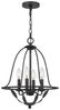 Quoizel QZ-BRADBURY-4P-GK Hängeleuchte Bradbury E14 40W Stahl; aschengrau B:40. 5cm Ø40. 5cm dimmbar höhenverstellbar Bild 2