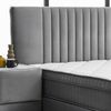 abc bedding Boxspringbett Komfortbett CLARA in Grau Samt-Stoff (Bett mit Topper, 3-St, inkl. Matratze und Topper), Voll-orthopädisches Schlafsystem inklusive Bettkasten Bild 4