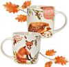 matches21 HOME & HOBBY Tasse Herbst Tassen Fuchs & Igel, 350 ml Kaffeetasse aus Porzellan, 2-tlg, Porzellan, Spülmaschinenfeste & Mikrowellengeeignete Teetasse Bild 2