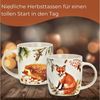 matches21 HOME & HOBBY Tasse Herbst Tassen Fuchs & Igel, 350 ml Kaffeetasse aus Porzellan, 2-tlg, Porzellan, Spülmaschinenfeste & Mikrowellengeeignete Teetasse Bild 4
