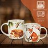 matches21 HOME & HOBBY Tasse Herbst Tassen Fuchs & Igel, 350 ml Kaffeetasse aus Porzellan, 2-tlg, Porzellan, Spülmaschinenfeste & Mikrowellengeeignete Teetasse Bild 3