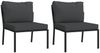 vidaXL Gartenstühle mit Grauen Kissen 2 Stk. 60x74x79 cm Stahl 362717 Bild 2