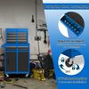 2 in 1 Werkstattwagen mit Koffer & 8 Fächer & Haken & Verstellbarem Regal 100 kg Tragkraft Blau Bild 5