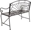 Gartenbank RENE - 111cm Breit, Stahl, Schwarz matt | Terrassenbank Wetterfest Sitzbank Outdoor Bank Bild 3