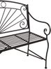 Gartenbank RENE - 111cm Breit, Stahl, Schwarz matt | Terrassenbank Wetterfest Sitzbank Outdoor Bank Bild 2