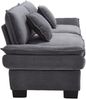 2-Sitzer Sofa B 224 x T 81 x H 81 cm aus Samt in Dunkelgrau Bild 4