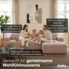 skølm 'Freki' Cloud Sofa 3 Sitzer mit Hocker, Vollschaumcouch mit Federkern und Vakuum-Kompression, kein Aufbau erforderlich, mit 3 Kissen, Cord taupe Bild 4