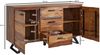 Sideboard 145x82x45 cm Sheesham Massivholz / Metall mit Baumkante, Kommode mi... Bild 4