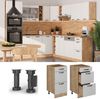 Küchenunterschrank R-Line Weiß Landhaus 40 cm mit Schubladen, AP Marmor Vicco Bild 4