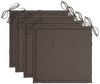 vidaXL Gartenstühle 4 Stk. mit Taupe Kissen Massivholz Teak 3073012 Bild 5