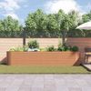 vidaXL Hochbeet Braun 400 x 80 x 81 cm Stahl 42011325 Bild 4