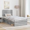 vidaXL Bettrahmen Graues Sonoma 90 x 200 cm Massives Kiefernholz 3412538 Bild 3