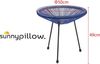 sunnypillow Gartenstuhl 2er Set Acapulco Gartenstühle mit Tisch, Blau Bild 2