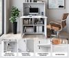 Home affaire PC-Schrank Vera, Sekretär, Home-Office-Schreibtisch mit LED-Beleuchtung (1 St), Multifunktional mit Stauraum, klappbare Tischfläche, LED, B 90 cm Bild 3