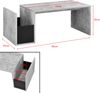 Couchtisch Bollnäs 90x45x35 cm mit Ablagefach Betonoptik en. casa Bild 2