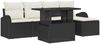 vidaXL Garten-Sofa-Set mit Kissen 6 pcs Schwarz Poly-Rattan 3348623 Bild 2