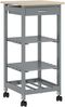 Servierwagen Biel 76x37x37 cm Dunkelgrau / Holzfarben [en. casa] Bild 3
