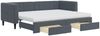 vidaXL Tagesbett Ausziehbar mit Schubladen Dunkelgrau 80x200 cm Samt 3196757 Bild 2