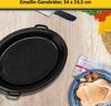 KARL KRÜGER Gänsebräter oval 4,5 l Ø34cm emailliert schwarz/weiß gesprenkelt Bild 2