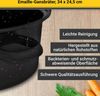 KARL KRÜGER Gänsebräter oval 4,5 l Ø34cm emailliert schwarz/weiß gesprenkelt Bild 3