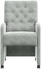 vidaXL Esszimmerstühle mit Rollen 2 pcs Hellgrau 58 x 67 x 97 cm Samt 42017866 Bild 4