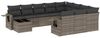 vidaXL 11-tlg. Garten-Sofagarnitur mit Kissen Grau Poly Rattan 3253067 Bild 2