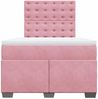 vidaXL Boxspringbett mit Matratze Rosa 120x200 cm Samt 3290899 Bild 4