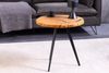 riess-ambiente Couchtisch ARBOR 55cm natur/schwarz - Eichenholz, Massiv, Metall, Scheibe, rund (Einzelartikel, 1-St), Natürlicher Beistelltisch - ideal f. Wohn- & Schlafzimmer oder TV-Ecke Bild 4