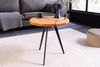 riess-ambiente Couchtisch ARBOR 55cm natur/schwarz - Eichenholz, Massiv, Metall, Scheibe, rund (Einzelartikel, 1-St), Natürlicher Beistelltisch - ideal f. Wohn- & Schlafzimmer oder TV-Ecke Bild 3
