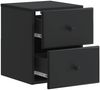 vidaXL Wandmontierter Nachttisch 2 pcs Schwarz 34,5 x 33 x 40 cm 899148 Bild 4