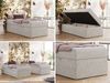 Boxspringbett 90x200 Polsterbett ZERO 90 Einzelbett ohne Kopfteil, inkl. Stauraum & Multipocket-Matratze, Hotelbett - Hellgrau Strukture - H3 - Topper Visco Bild 2