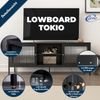 Coemo Lowboard Tokio aus Metall TV-Schrank Schwarz 2 Glastüren Bild 2