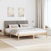 vidaXL Bettgestell Braun und Taupe 200 x 200 cm Massivholz Kiefer 3394361 Bild 4