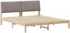 vidaXL Bettgestell Braun und Taupe 200 x 200 cm Massivholz Kiefer 3394361 Bild 2