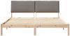 vidaXL Bettgestell Braun und Taupe 200 x 200 cm Massivholz Kiefer 3394361 Bild 5