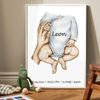 Poster Familie Personalisiert mit Händen Papa Mama Kinder und Baby als Deko Print ohne Rahmen - 21 x 30 cm / A Bild 2