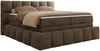 Boxspringbett NIRA KING, Doppelbett mit Fußteil, 7-Zonen Multipocket-Matratzen und Topper, Schlafzimmerbett - 180 x 200 cm - Braun Velvet - H3 Bild 5