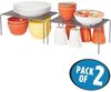 mDesign Küchenregal Geschirrablage Aufbewahrung Organizer 2er Set Metall Grau Bild 3