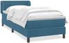 vidaXL Boxspringbett mit Matratze Dunkelblau 80x220 cm Samt 3317635 Bild 2