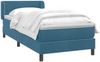 vidaXL Boxspringbett mit Matratze Dunkelblau 80x220 cm Samt 3317635 Bild 3
