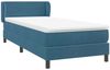 vidaXL Boxspringbett mit Matratze Dunkelblau 80x220 cm Samt 3317635 Bild 4