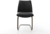 Freischwinger Elso-Flex Echt-Leder Schwarz Freischwinger flach Effektfinish Titan Taschenfederkern Bild 2