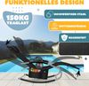 KESSER® Sonnenliege Relaxliege Schwungliege | Gartenliege | Gartenstuhl | Klappstuhl faltbar | Liegestuhl | Schaukelsessel | ergonomische Relaxsessel | wetterfest | 150 kg Belastung | Schwarz Bild 4