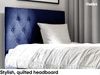 MEBLINI Kinderbett mit Bettkasten FILIPPO 1 100x200 Rechts – H3/Blau Samt Gepolstert Einzelbett mit Matratze - Polsterbett mit Stauraum - Bett mit Kopfteil – Stauraumbett Bild 3