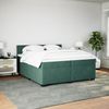 vidaXL Boxspringbett mit Matratze Dunkelgrün 200x200 cm Samt 3286399 Bild 3