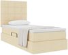 vidaXL Aufbewahrungsbett mit Matratze Creme 90 x 200 cm Polyester 3371758 Bild 3
